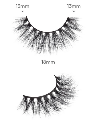 i-ENVY False Lashes Luxury Mink Collection Eyelashes 100% Real Mink Glamorous Eye Look Lashes Maximum Fluffiness 3D Multi-Curl Angle