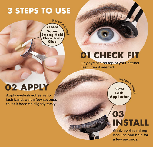 i-ENVY False Lashes Luxury Mink Collection Eyelashes 100% Real Mink Glamorous Eye Look Lashes Maximum Fluffiness 3D Multi-Curl Angle